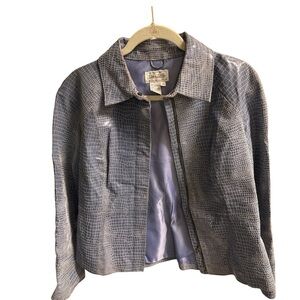 Live a Little Gray Leather Jacket